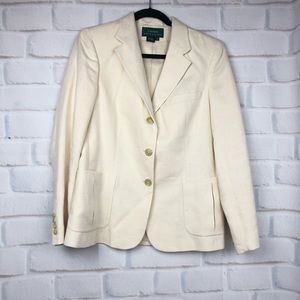 Ralph Lauren cream herringbone blazer
